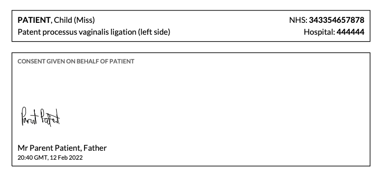 Consent Form 2 Parental Signature