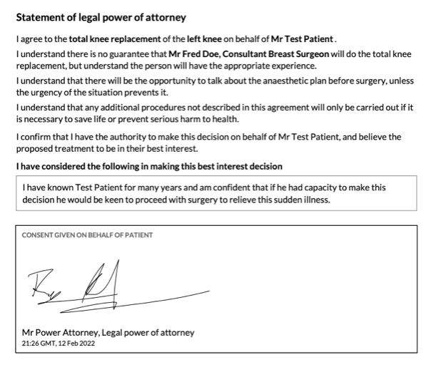 Consent Form 4 LPA Statements