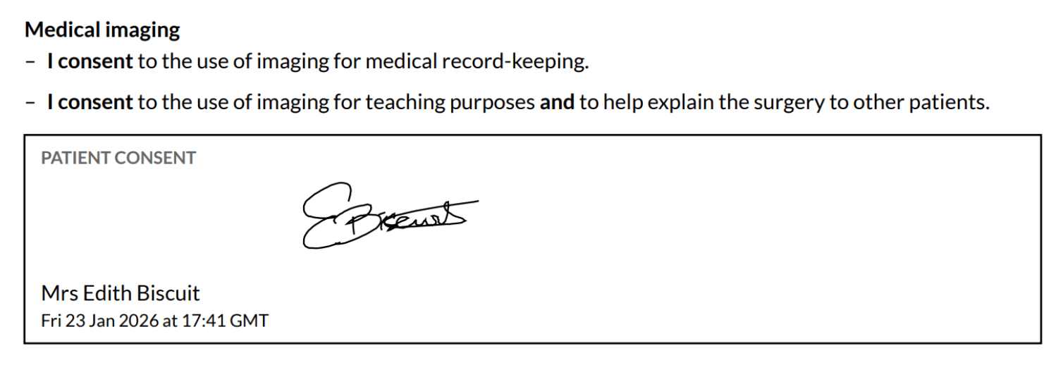 Additional consent PDF summary