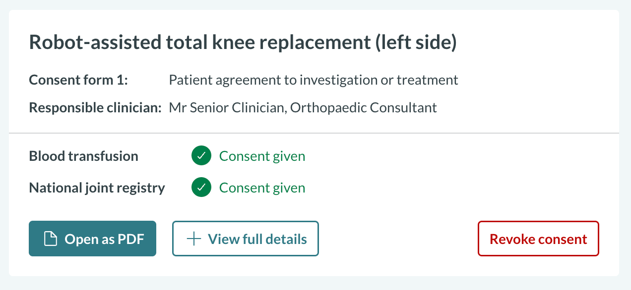 Additional consent within post-consent view in Concentric