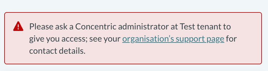 Auth app error message