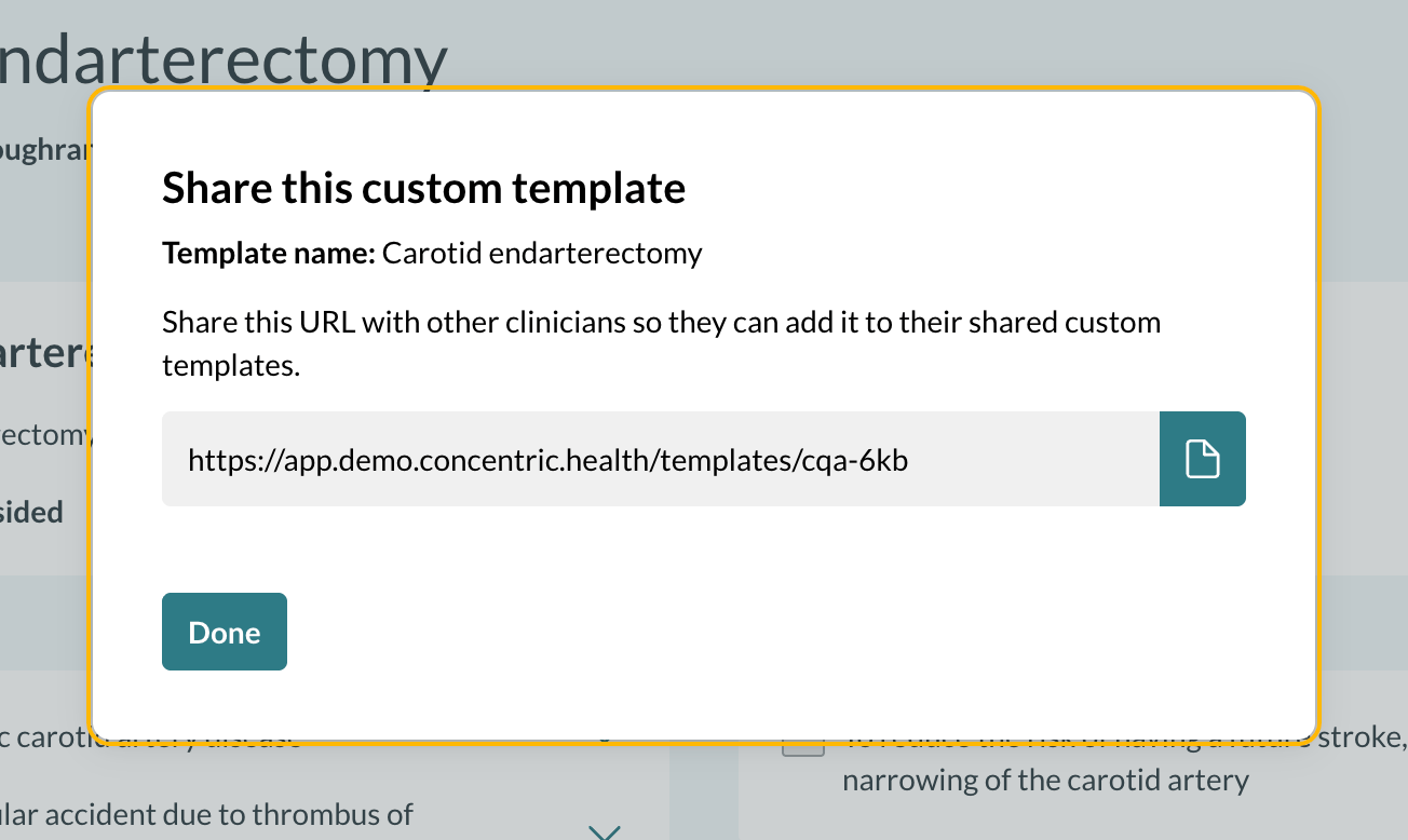 Sharing custom templates