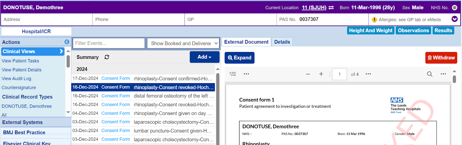 Concentric PDF in PPM+ at Leeds