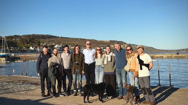 Concentric team photo on the Jurassic coast