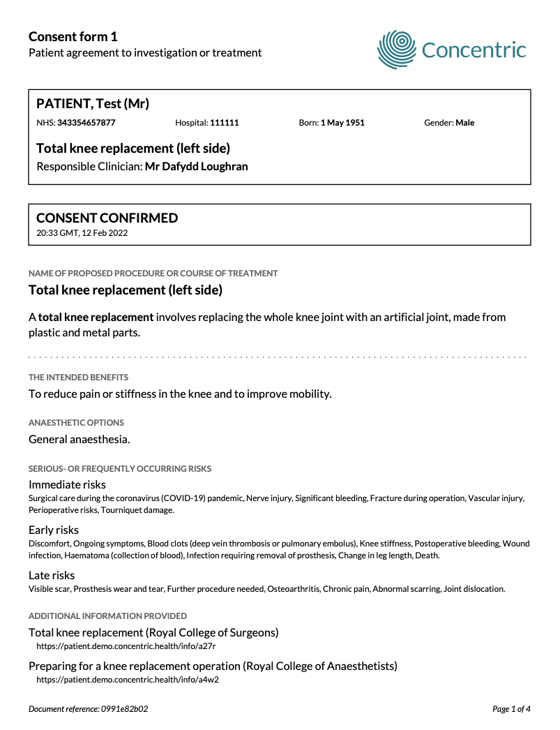 Consent Form 1 First Page
